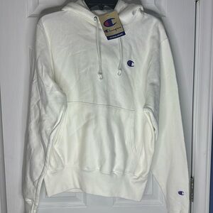 NWT Champion Reverse Weave White Hoodie Sweatshirt Size S/P